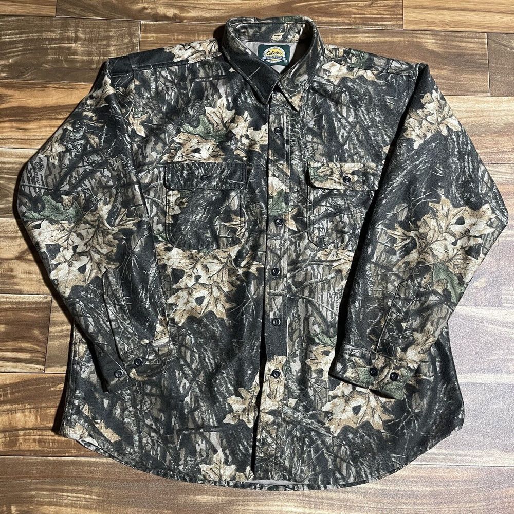 Vintage Cabelas Breakup Camo Hunting Button Shirt… - image 2